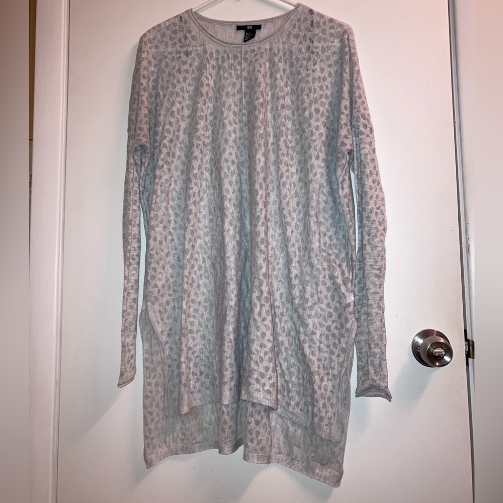 H & M grey burnout long sleeve